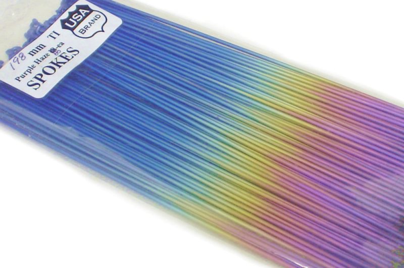 USA Made Rainbow Titanium Spokes