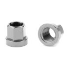 Mission Axle Nuts Steel - Silver - Pair